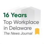 Logo stating WSFS is a 16 time top workplace winner