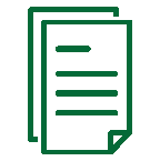 A stylized icon of paper documents.